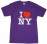 Purple I Love NY Tee Shirt