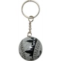 NYC "Grey Skyline" Baseball Keychain
