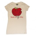 Have a NYC Day Big Apple White Youth Girls Tee