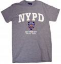 NYPD Full Chest Color Shield Ash Tee