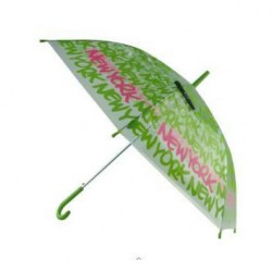 NYC Clear Neon Green Umbrella