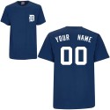 Detroit Tigers Personalized Navy Adult T-Shirt