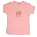 NYC Apple w/ Skyline Rhinestone Pink Kids Tee