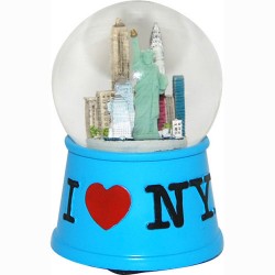 I Love NY Blue 45mm Snowglobe