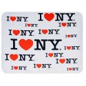 I Love NY Repeat White Mouse Pad
