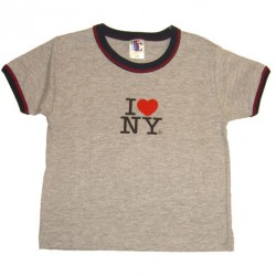 I Love NY Ash Ringer Baby Tee