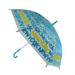 NYC Clear Neon Blue Umbrella