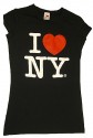 Black I Love NY Fitted Tee Shirt