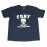 FDNY w/Shield Full Chest Navy Kids Tee