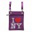Purple I love NY Neck Wallet