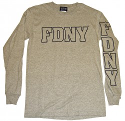 FDNY Grey LS Tee