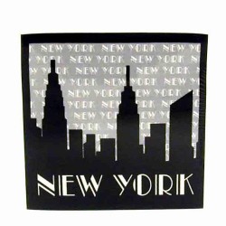 NYC "Grey Skyline" Paper Cube