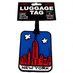 NYC "Cartoon Skyline" Luggage Tag