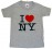 I Love NY "Classic" Ash Kids Tee