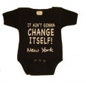 NYC "It Ain't Gonna Change Itself" Black Onesie