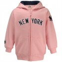 Yankees Pink Youth "Road" Hooded Sweatshirt