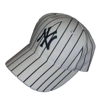 NY Yankees Newborn White Pinstripe Cap