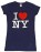 Navy I Love NY Fitted Tee Shirt