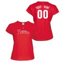 Philadelphia Phillies Personalized Ladies Red T-Shirt