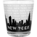 NYC "Grey Skyline" Clear Shot Glass
