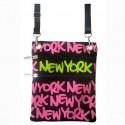 Neon Pink New York Neck Wallet