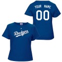 LA Dodgers Personalized Ladies Royal Blue T-Shirt