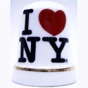 I Love NY White Thimble