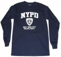 NYPD Full Chest Navy LS Tee