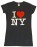 Black I Love NY Fitted Tee Shirt
