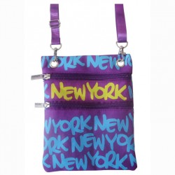 Blue New York Neck Wallet