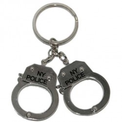 NY Police Handcuffs Keyring