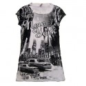 Rhinestoned New York & Liberty Fullbody Ladies Fitted Tee