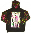New York City Block w/Splatter Black Sweatshirt
