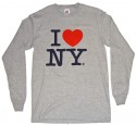 I Love NY Long Sleeve Shirt in Grey