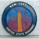 Empire State Bldg. Round Poly Magnet