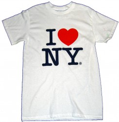 White I Love NY Tee Shirt