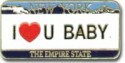 I Love U Baby License Plate Magnet