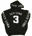 New York "3 Series" Black Hooded Sweatshirt