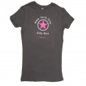 Gray City Girl Star Ladies Fitted Tee