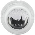 NYC "Grey Skyline" Mini Frosted Glass Ashtray