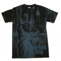 Blue Liberty with NYC Backdrop T- Shirt