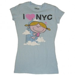 I Heart NYC Miss Empire State Blue Youth Girls Tee