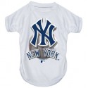 White Yankees Performance Dog Shirt