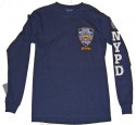 NYPD Patch and Sleeve Navy LS Tee