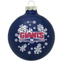 NY Giants Blown Glass Christmas Ornament
