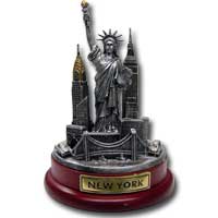 NY Skyline Pewter Paper Weight