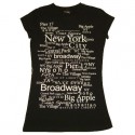 New York City Buroughs Black Fitted Teeshirt