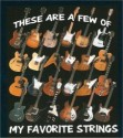 My Favorite Strings Black Adult T-Shirt
