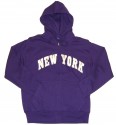 New York Purple Zipper Hoodie