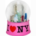 I Love NY Pink 65mm Snowglobe